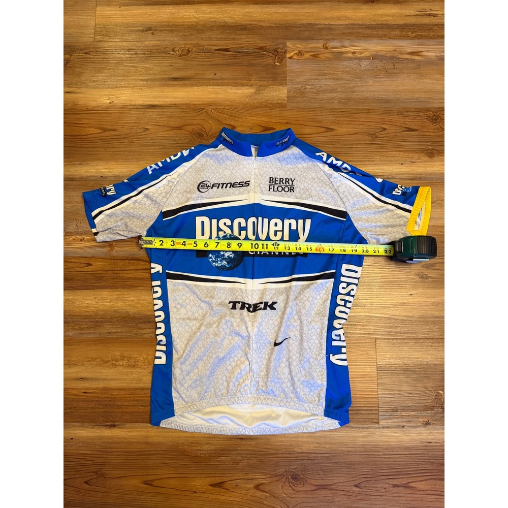 Nike Discovery Channel Pro Cycling Team Jersey Mens XL Blue White - Picture 5 of 7